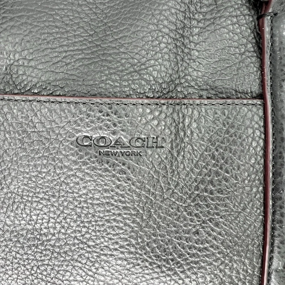 Coach Black Pebble Leather Trekker Interior Patch Design